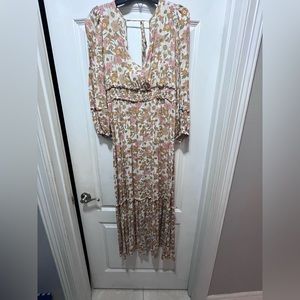 Floral Smocked Waist Maxi Dress